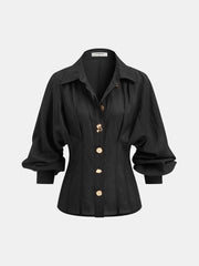 Irregular Metal Button Shirt