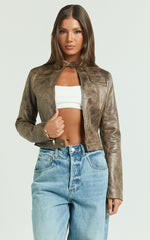 Lioness - Bella Moto Jacket in Chocolate