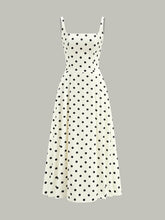 Polka Dot Square Neck Maxi Dress
