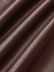 PU A-Line Mid-Waist Skirt