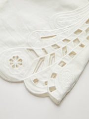 Embroidery Cut-Out Semi-Sheer Top