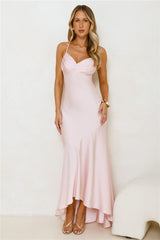 Modern Luxe Satin Maxi Dress Pink