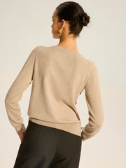 Asymmetric Button Knit Top