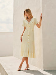 Knit Cardigan Midi Dress