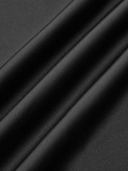 Metal Buckle Satin Slit Midi Skirt