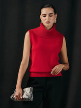 Turtleneck Sleeveless Knit Vest