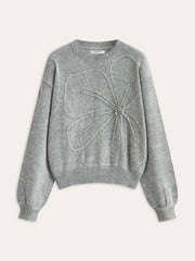 Flower Applique Sweater