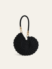 Crocheted Conch-Shaped Handbag