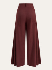 Wide-Leg Pleated Pants