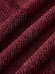 Pleated Cotton Corduroy Wide Leg Pants