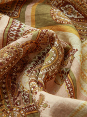 Paisley Print Spaghetti Strap Midi Dress