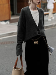 Buttoned Slouchy Cardigan