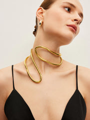 Twisted Bendable Golden Necklace