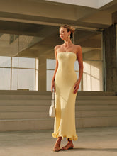 Cold-Shoulder Knit Ruffle Dress