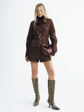 Collared Belted Utility Trench Coat
