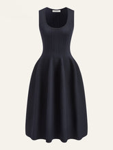 Ribbed Knit Flare Sweater Dress