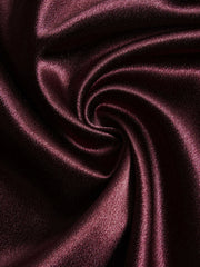 Faux Leather Panel Asymmetric Satin Maxi Skirt