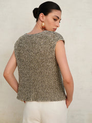 Knit Button-Down Vest