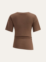 Asymmetric Short-Sleeved Top