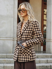 Houndstooth Belted Blazer