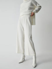Semi-Sheer Wide Leg Culotte Pants