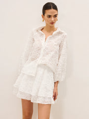 Sheer Embroidered Short Set