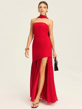 Strapless High-Slit Maxi Dress