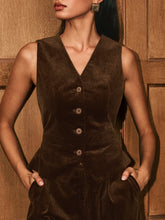 Button-Front Corduroy Vest