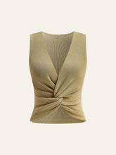 Knit Twist-Front Tank Top