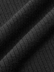 Ribbed Panel Semi-Sheer Long-Sleeve Shirt