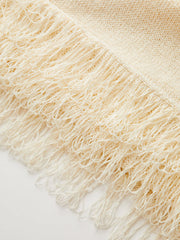 Braided Rope Strap Fringe Hem Sweater Dress