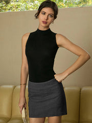 Mid-Waist Mini Skirt