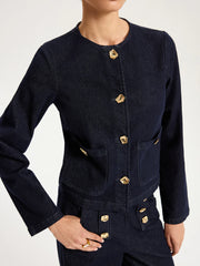 Metal Button Denim Jacket