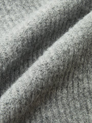 Wool Blend Short Sleeve Bow Knit Top