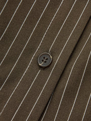 Cinched Waist Striped Shirt