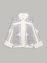 Geometrical Print Lapel Shirt