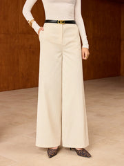 Pocket Wide-Leg Pants without Belt