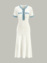 Trimmed Knit Midi Dress