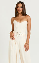 Amalie The Label - Raquelle Structured Corset Top in Ivory