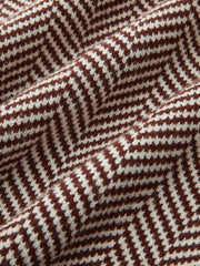 Herringbone Pattern Sleeveless Knit Vest