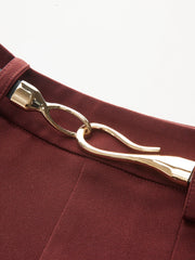 Belted Pleated Wide-Leg Pants