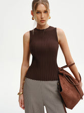 Textured Sleeveless Sweater Vest