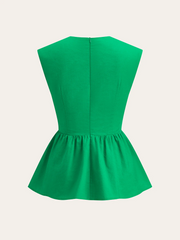 Twisted Peplum Tank-Top