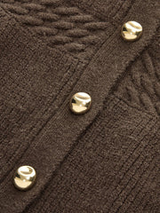 Shawl Collar Peplum Knit Cardigan