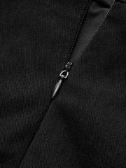 Metal Detail Asymmetric Hem Mini Skirt