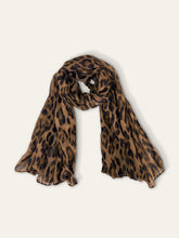 Cotton & Linen Leopard Print Scarf