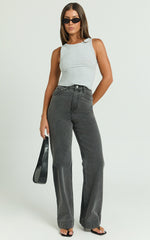 Can't You Tell Top - Ribbed Tank Top in Grey