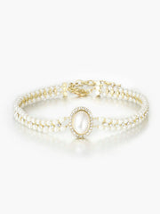 Vintage Double Layer Faux Pearl Choker Necklace