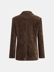 Double Breasted Velvet Blazer