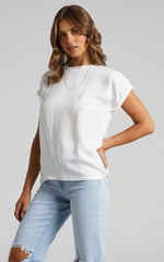 Tinaya Top - Raglan Shell Top in White
